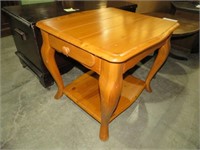 SOLID PINE 1 DRAWER END TABLE