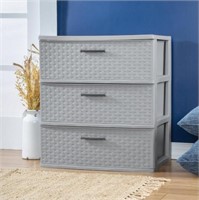 3 Drawer Wide Weave Tower WHITE 

GOOD