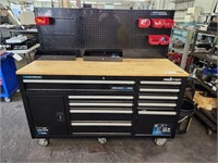 TOOL CHEST, FRONTIER, 62"X22"X37", W/ PEG BOARD