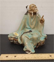 Chinese Mud Man Glazed Figurine. 6in