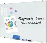 *2pk Glass Whiteboard Magnetic Dry Erase, 48x30"