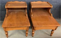 PAIR OF VINTAGE STYLE ENDTABLES 19x28x24