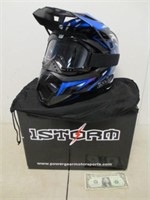 1Storm HF-801 Black & Blue Racing Helmet in Box