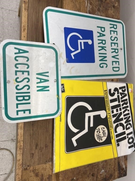 Handicap Parking Signs / Parking Lot Stencil