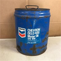 Vintage Chevron 5 Gallon Oil Can