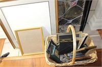 Large Lot of Frames 3 x 5 to 29 x 25 Basket not in