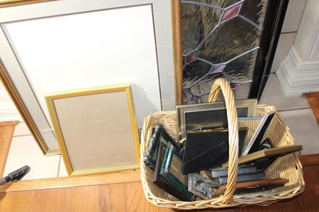 Large Lot of Frames 3 x 5 to 29 x 25 Basket not in