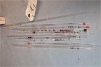 Large lot of glass pipettes