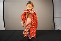 Vintage Clown with Red and White Outfit