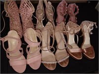 6 Pair of size 8 women's shoes stiletto heels