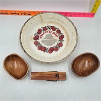Ceramic Cherry Pie Plate with Recipe