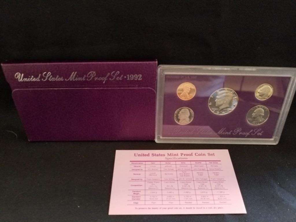 United States Mint Proof Set, 1992