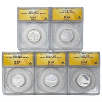 [5] 1999-2010 US State Commem Quarters ANACS PF69