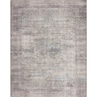 Silver 7ft6in x 9ft6in Polyester Rug