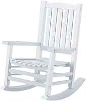 Outdoor Wooden Rocking Chair  High Back  (read not