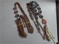 2 beaded necklaces, longest is 36"