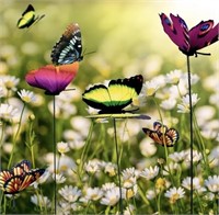 5 psc Butterflies Garden Yard Planter Colorful