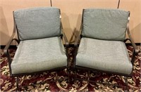 Nice Iron Frame Rocking Patio Chairs w/ Cushions