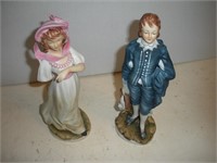 Little Boy Blue and Pinkie Ceramic Figurines