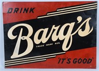 DRINK BARQ'S EMBOSSED TIN SIGN