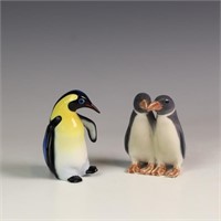 Two made in Denmark porcelain penguins