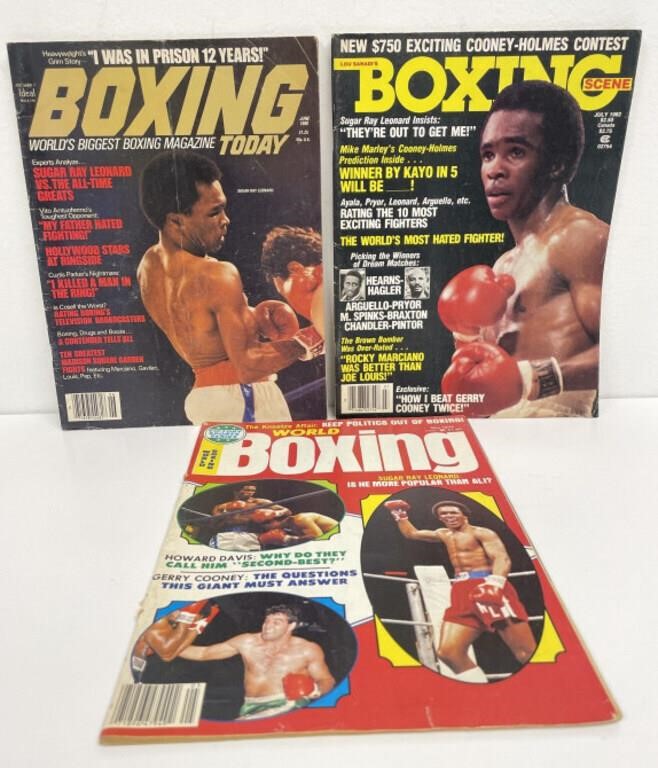 Boxing Magazine featured Sugar Ray Leonard, 1