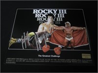 HULK HOGAN SIGNED ROCKY III 8X10 PHOTO COA