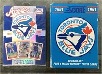 1991 Score Toronto Blue Jays & playing cards