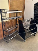 2 wire rack food display shelves