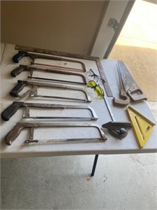 Assorted saws and tools