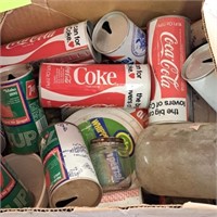 Vintage Pop Cans: Coca-Cola, Pepsi, 7-Up, Faygo