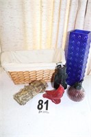Avon Bottles, Vase & a Basket(R1)