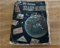 All Nations Stamp Album with Vintage 1900s Stamps