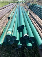 21ft  green powder coated  steel posts  (20ea)  2
