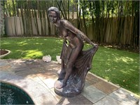 Beautiful Elegant 5 Ft Outdoor Vintage Bronze Nude