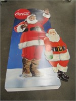 Coke Stand Up Santa + hanging Santa