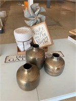 Vases, Encouraging Signs, Pinwheel  & Candle