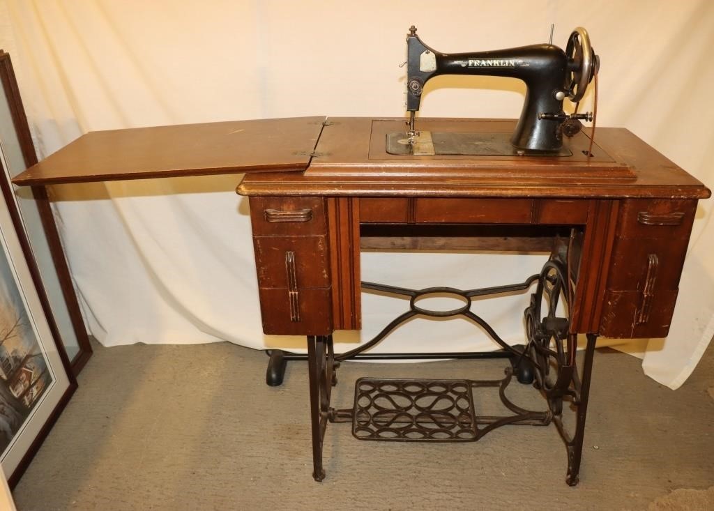 Vintage Franklin Treadle Sewing Machine