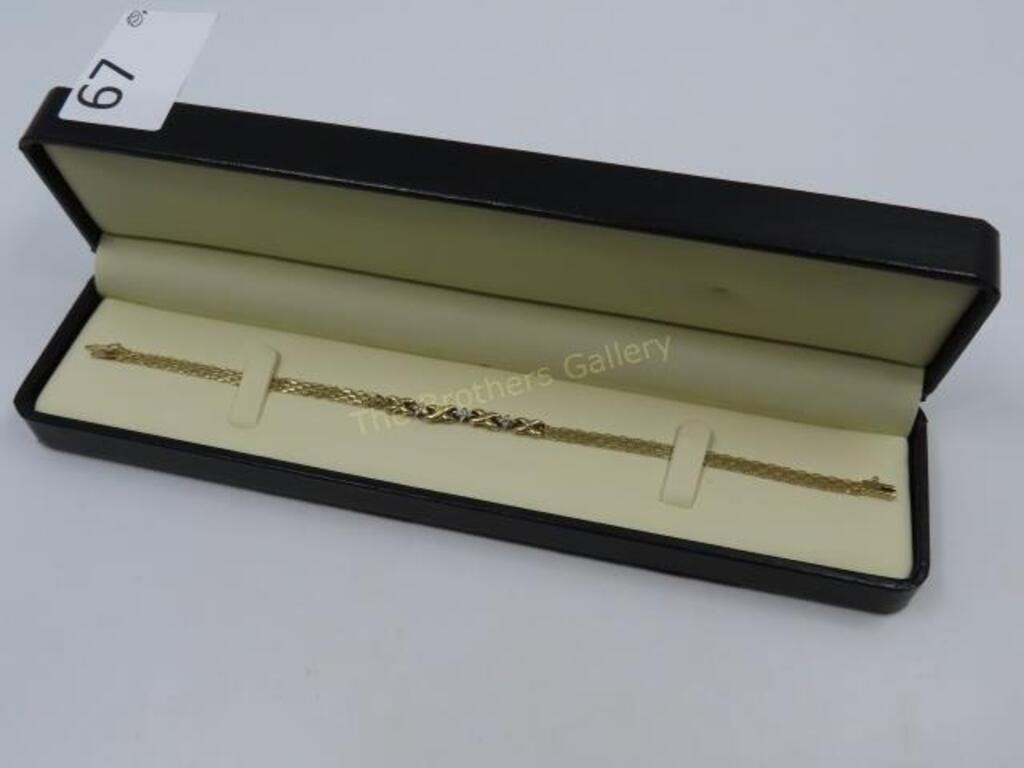 14K Gold Bracelet, 8" Long, 4.2 grams