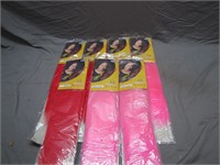 3 Red 4 Pink New Short Ultra Light Hair Extensions