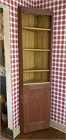 Primitive Pine Corner Cabinet