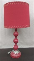 Red Table Lamp 26" - works