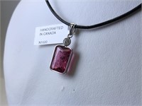 $2250. 14kt. Pink Tourmaline (5.40ct) Necklace
