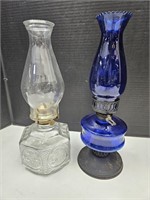 2 Oil Lamps Cobalt +
