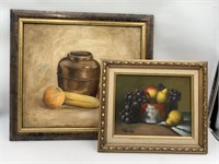 Fruit Oil Painting Stills Marillo & Unsigned