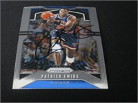 Patrick Ewing signed basketball card COA