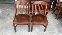 Pair of Marble & Shattuck Walnut Arm Chairs