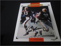 JIM BROWN SIGNED PROMO ITEM WITH COA BROWNS