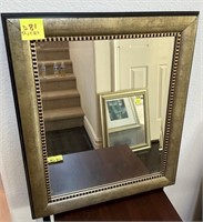 V - FRAMED MIRROR 21X24 (D81)