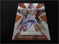 TREVOR LAWRENCE SIGNED ROOKIE CARD WITH COA